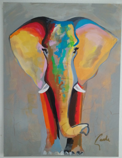 Gemälde ELEPHANT BRIGHT versch. Größen  Künstler: JACOB GADE