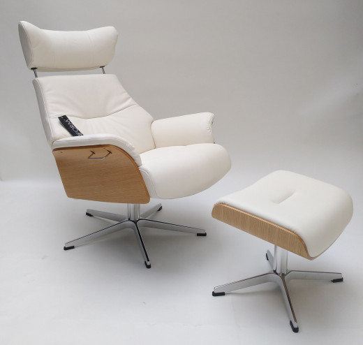 Conform AIR Ruhesessel EI-Hell / Fantasy Snow-white, X-Fuss Alu