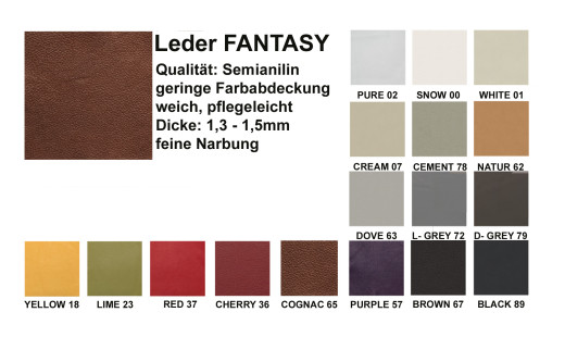AIR XL Sessel Walnuss, Leder Fantasy (versch. Farben)
