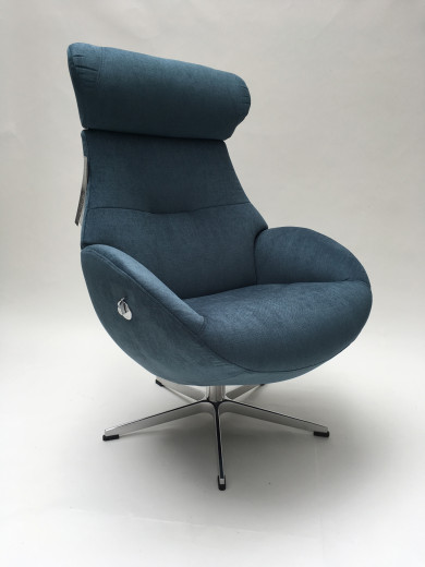 GLOBE-Sessel, Bezug EVITA PETROL , X-Fuss Alu