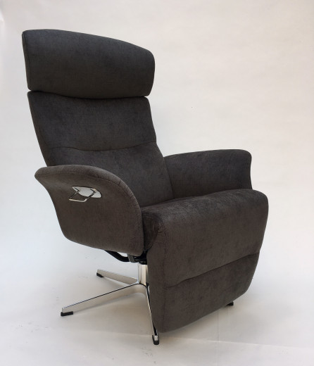 MASTER Sessel, Bezug EVITA antracit 1373-42, X-Fuss Alu