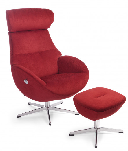 GLOBE-Sessel + Hocker, Bezug EVITA Wine
