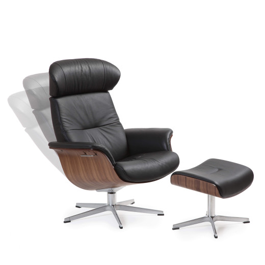 TIMEOUT Sessel, Walnuss/Fantasy BLACK, AKTIONS-ANGEBOT