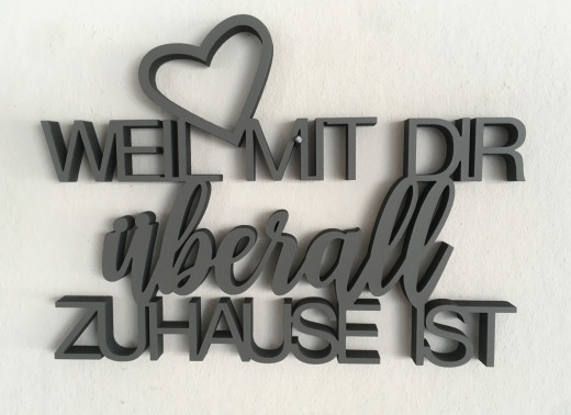 WEIL MIT DIR ÜBERALL... Mausgrau