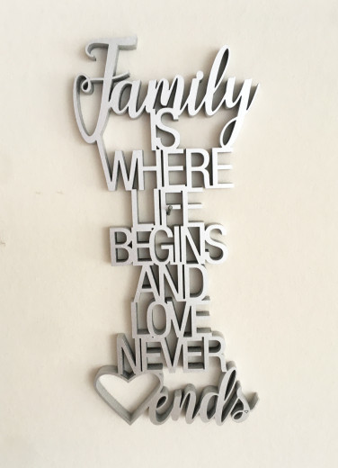 FAMILY IS WHERE LIFE...Silber