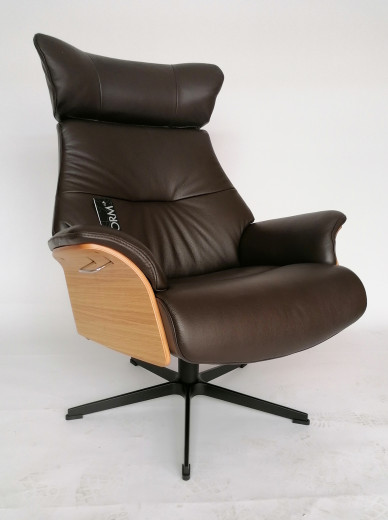 Conform AIR Sessel EI-Hell/ Leder ZERO Brown2534-65 , Rücken Standard, X-Fuss Alu-schwarz