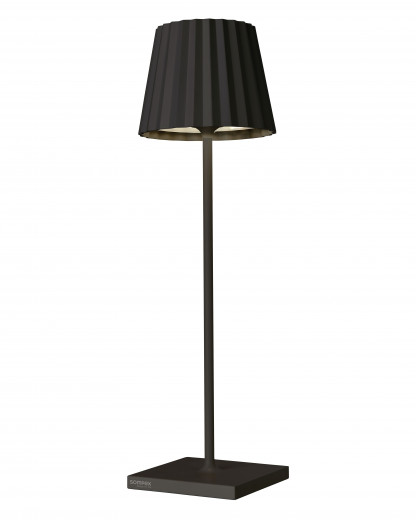 TROLL 2.0 Outdoorleuchte schwarz, dimmbar, Akkubetrieben, H 38 cm