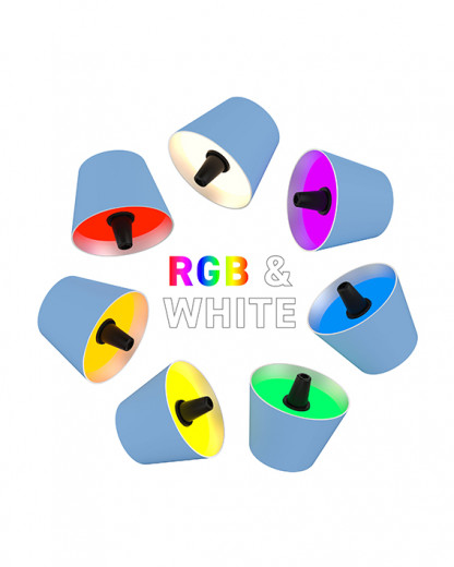 TOP Flaschenleuchte RGB blau, 1,5W LED, akkubetrieben, dimmbar