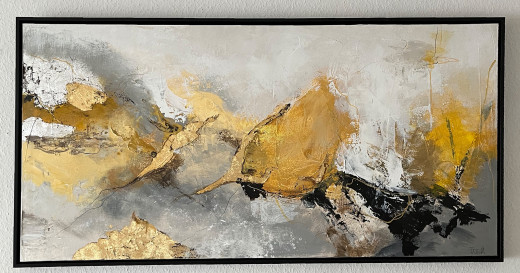Gemälde HURRICANE, Freja, 140x 70 cm, gerahmt