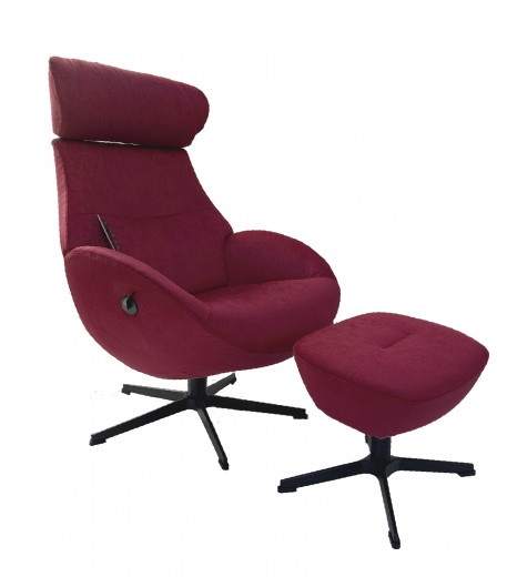 GLOBE Sessel, Bezug EVITA Raspberry 1373-30