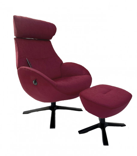 GLOBE Sessel, Bezug EVITA Raspberry 1373-30