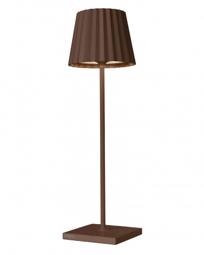 TROLL 2.0 Outdoorleuchte rost, dimmbar, Akkubetrieben, H 38 cm