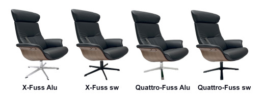 TIMEOUT LARGE XL Sessel Walnuss / FANTASY Black