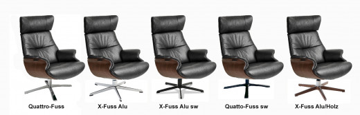 Sessel Afterwork 2, Walnuss / FANTASY Black 2514-89