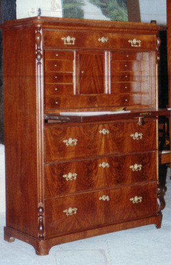 Schreibschrank Mahagoni um 1870