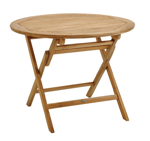 TURIN Esstisch ,TEAK natur, faltbar, D.100cm