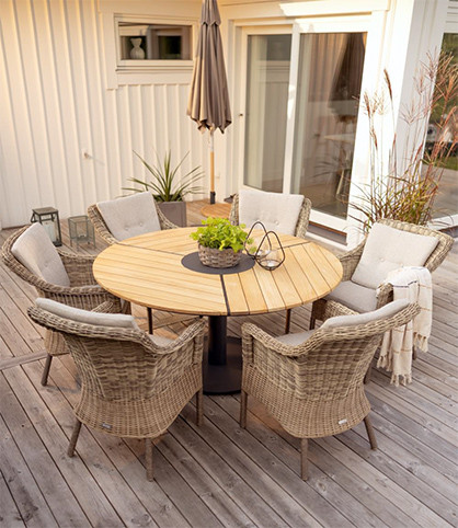 LENORA Diningstuhl, rustic, m. Sitzkissen