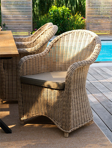 PAULINA Outdoor-Dining-Sessel beige