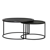 TALCA Couchtisch-Set2-tlg, 60/37 + 78/41cm, Lote Antik