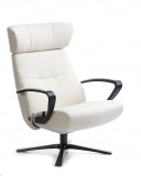 STYLE Relaxsessel Bezug GIANNI Cream, Quattro-Fuss schwarz