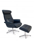 TIMEOUT XL Sessel + Hocker Vollpolster/ SAUVAGE dark-blue 1093-48
