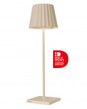 TROLL 2.0 Outdoorleuchte sand, dimmbar, Akkubetrieben, H 38 cm