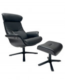 TIMEOUT LARGE XL Sessel EICHE SW / DINARA Black 1519-89