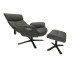 MASTER CLASSIC Sessel +Hocker, Leder BOLZANO Grey