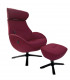 GLOBE Sessel, Bezug EVITA Raspberry 1373-30