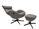 GLOBE Sessel u. Hocker, Bezug GIANNI grey