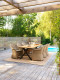 PAULINA Outdoor-Dining-Sessel beige
