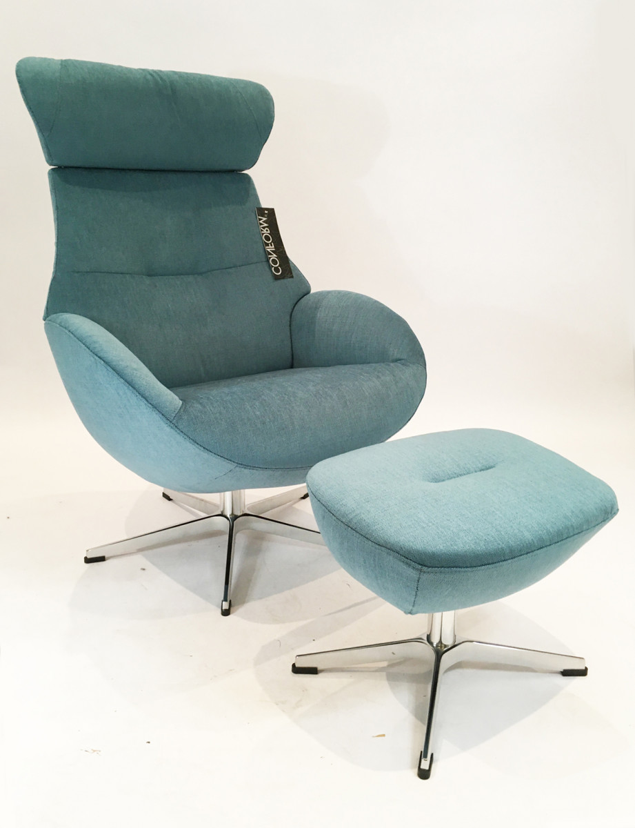 Globe Sessel Hocker Bezug Evita Ocean X Fuss Alu