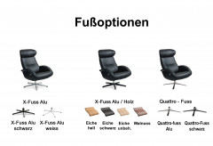 FLOW Konfigurator für Relaxsessel mit X-FUSS