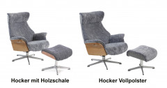 Konfigurator für AIR Sessel + Hocker in Schaffell