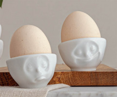 Eierbecher-Sets mit Gesichtern