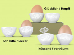 Eierbecher-Sets mit Gesichtern