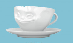 Kaffee- / Cappuccino-Tasse mit Gesicht