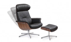 TIMEOUT Sessel, Walnuss/Fantasy BLACK, AKTIONS-ANGEBOT