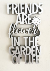 FRIENDS ARE FLOWERS... Silber