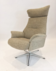 AIR XL Sessel + Hocker, Vollpolster / DIVINE Nougat