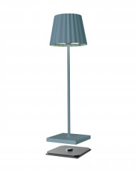 TROLL 2.0 Outdoorleuchte bleu, dimmbar, Akkubetrieben, H 38 cm