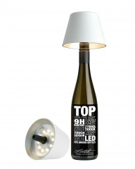 TOP Flaschenleuchte weiss, 1,5W LED, akkubetrieben, dimmbar