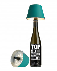 TOP Flaschenleuchte türkis, 1,5W LED, akkubetrieben, dimmbar