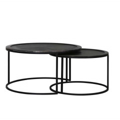TALCA Couchtisch-Set2-tlg, 60/37 + 78/41cm, Lote Antik