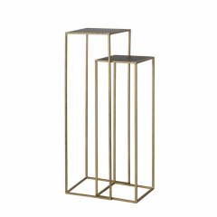 BOCA Säulen-Set 2-tlg,  Metall schwarz, wash-gold