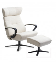 STYLE Relaxsessel Bezug GIANNI Cream, Quattro-Fuss schwarz