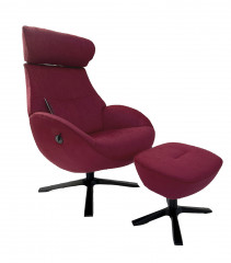 GLOBE Sessel, Bezug EVITA Raspberry 1373-30
