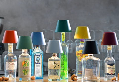 TOP Flaschenleuchte grün, 1,5W LED, akkubetrieben, dimmbar