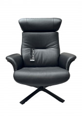 TIMEOUT LARGE Sessel EICHE SW / Leder SORRENTO Black 2554-89