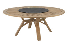 CIRCUS, Teakholz-Tisch rund 180cm, mit drehbarem Tablett